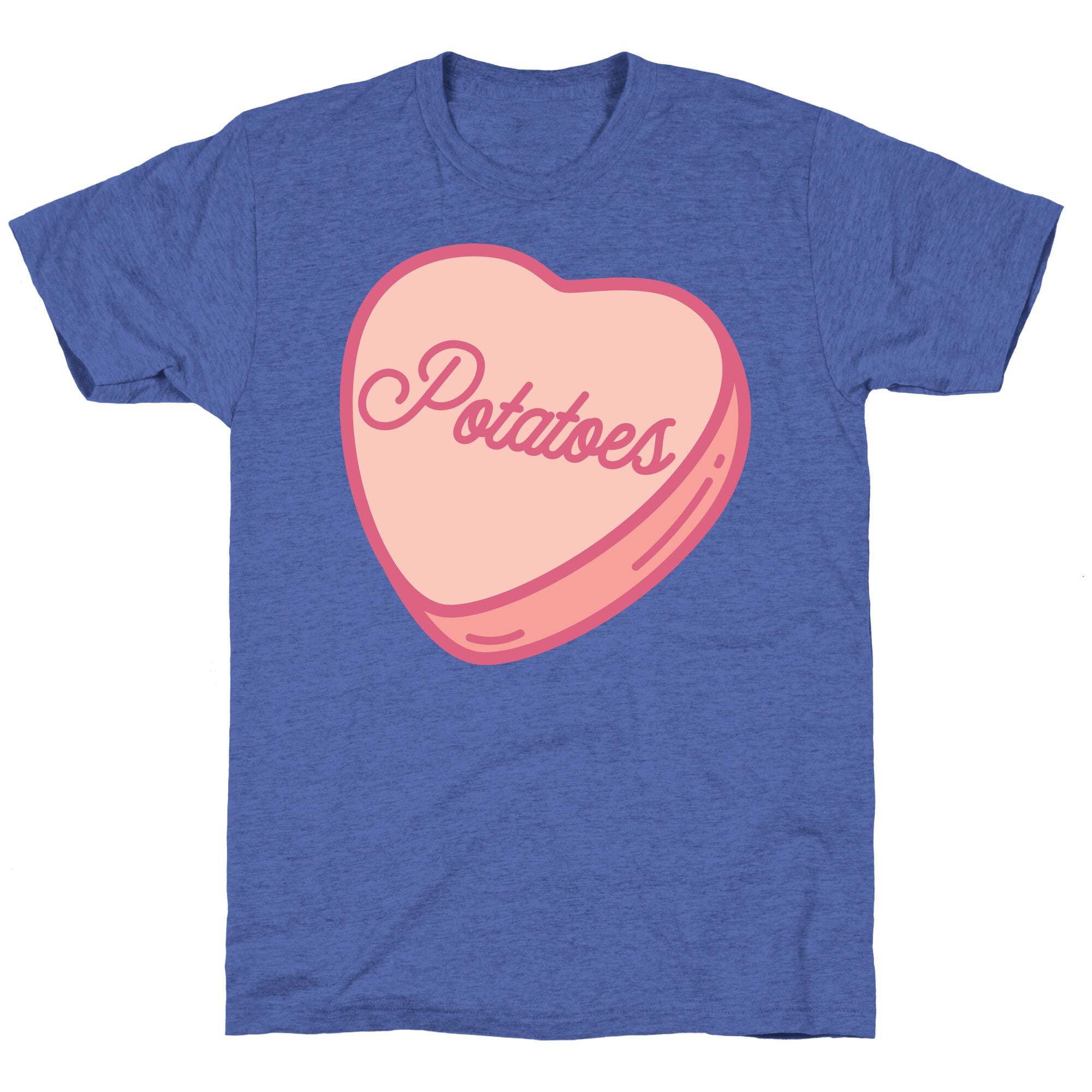 Potatoes Candy Heart Unisex Triblend Tee